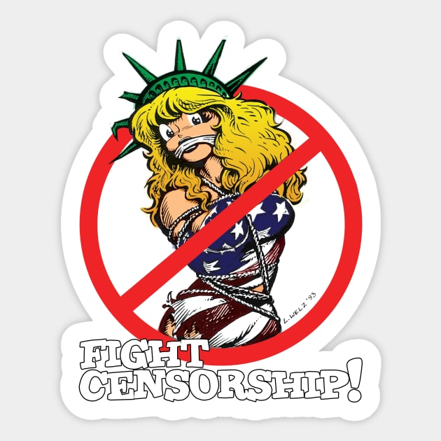 Fight Censorship! Sticker by LeftWingPropaganda